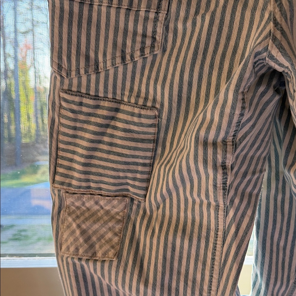 We The Free I Moxie Railroad I Blue & White Striped Drawstring Shorts - Picture 6 of 7